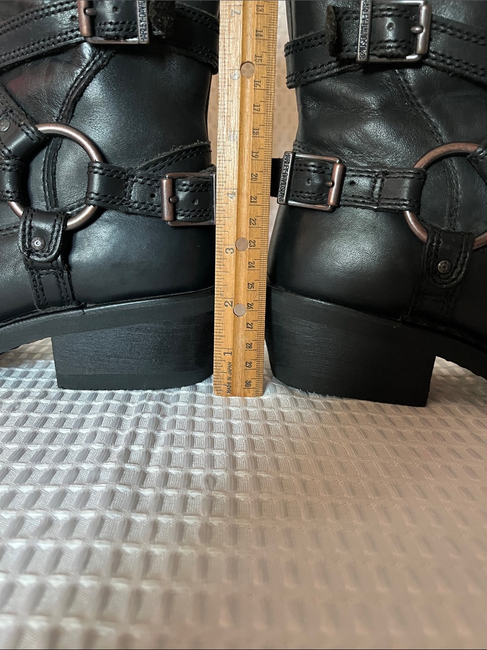 Harley-Davidson Ingleside D87091 Harness Leather Boots Black Women's 8.5M - Picture 10 of 16
